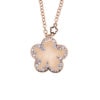 CRS7909B Collana fiore in oro rosa e brillanti